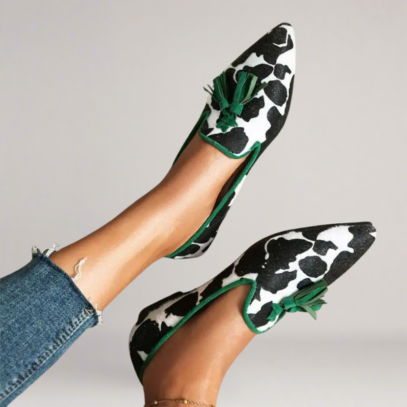 Amaya™ | Handcrafted Eco-Leather Loafers with Print