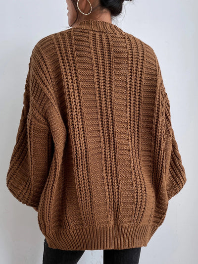 Chunky Cable Knit Cardigan | Oversized