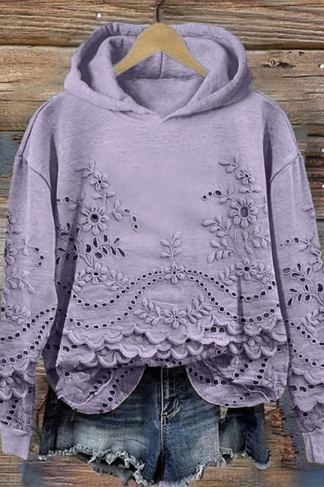 Striped Lace Hoodie