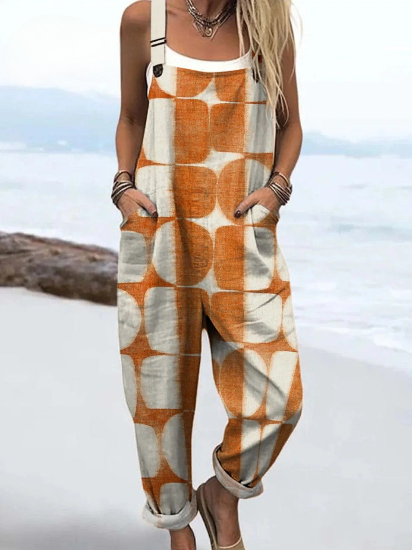 Lilya | Geometric Patterned Jumpsuit