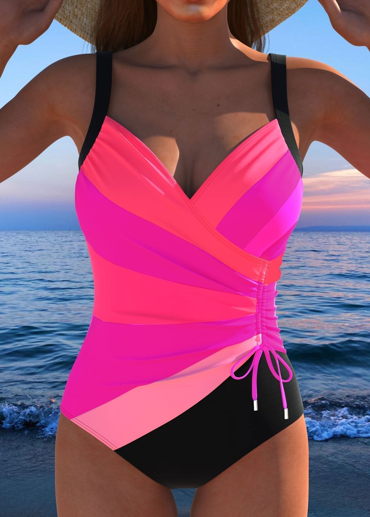 Brooke – Shaping Swimsuit with a Colorful Accent