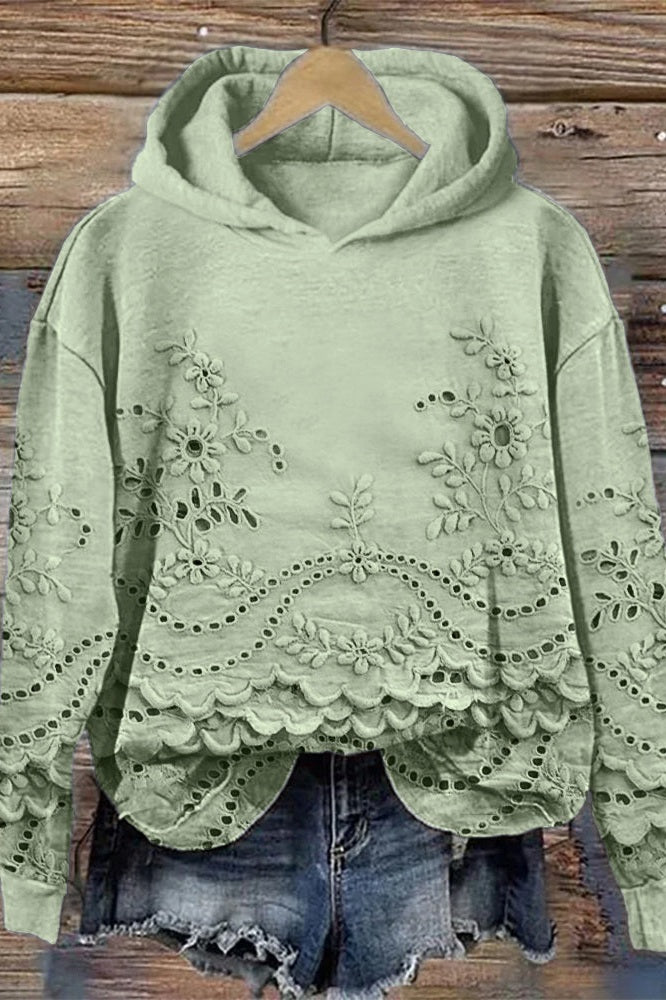 Striped Lace Hoodie