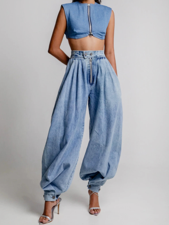 Ava™ | High Waist Balloon Jeans