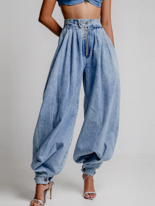 Ava™ | High Waist Balloon Jeans