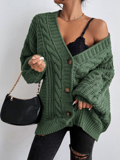 Chunky Cable Knit Cardigan | Oversized