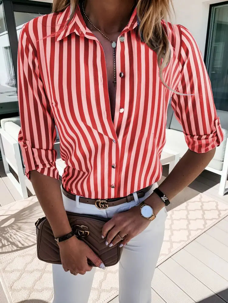 Paige™ | Women's Striped Button-Down Shirt for Timeless Style