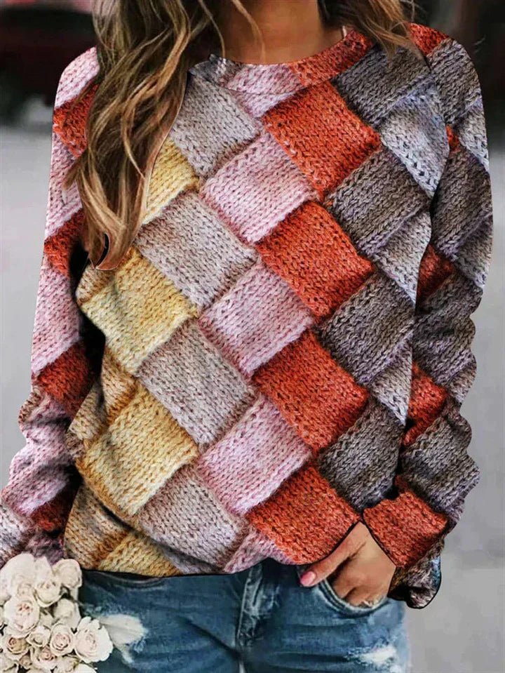 Zerelle Printed Wool Pullover