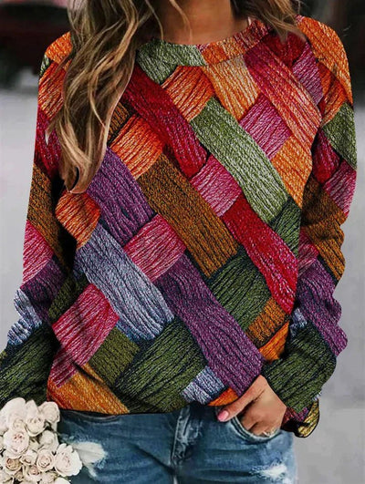 Zerelle Printed Wool Pullover
