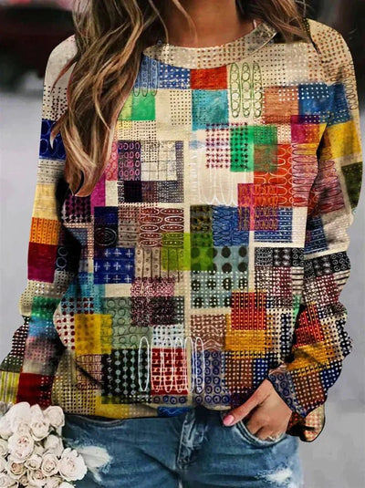 Zerelle Printed Wool Pullover
