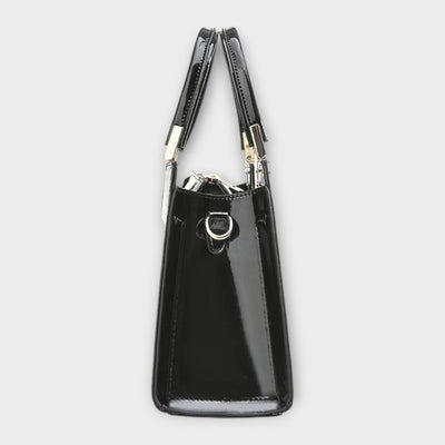Claire™ | Glossy Crocodile Leather Handbag