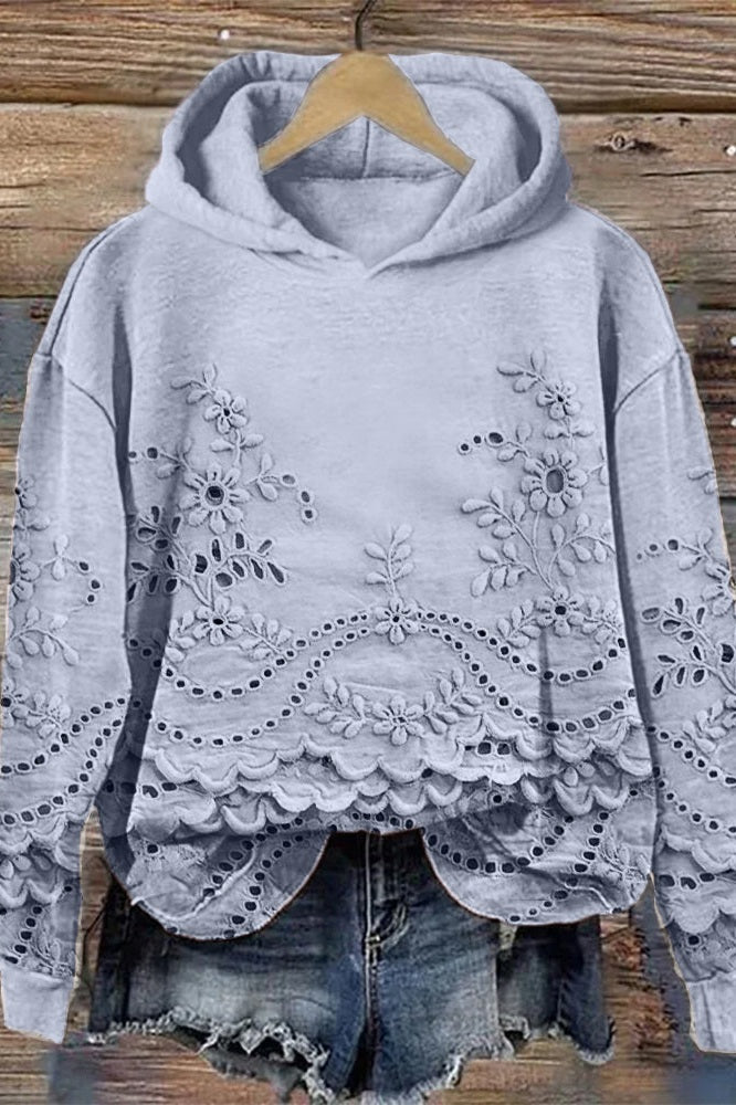 Striped Lace Hoodie