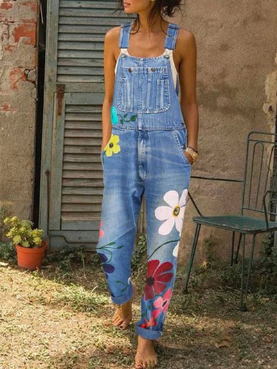 Tracey™ | Sleeveless Denim Overalls