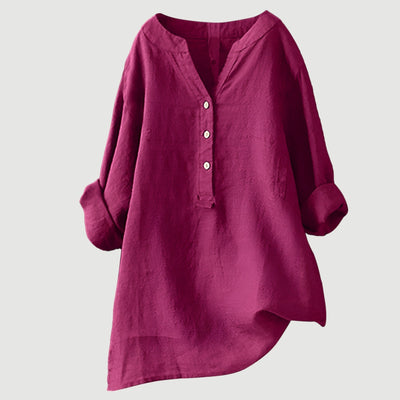 Freja – Airy and comfortable linen shirt with buttons
