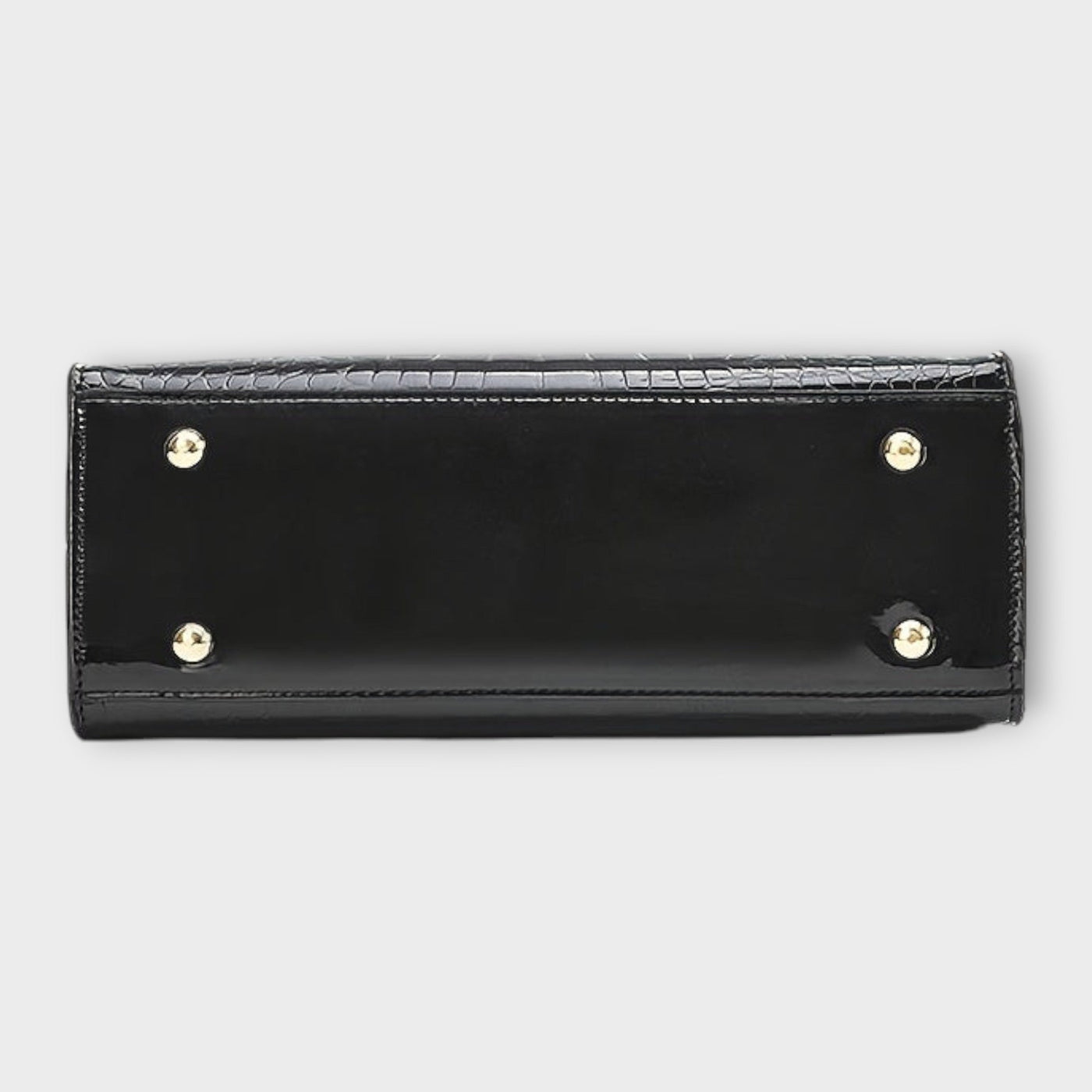 Claire™ | Glossy Crocodile Leather Handbag