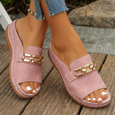 Margaux™ Gold-Link Slide Sandals