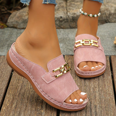 Margaux™ Gold-Link Slide Sandals