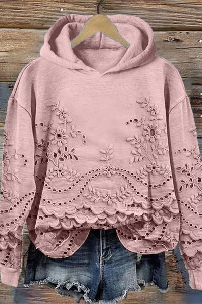 Striped Lace Hoodie