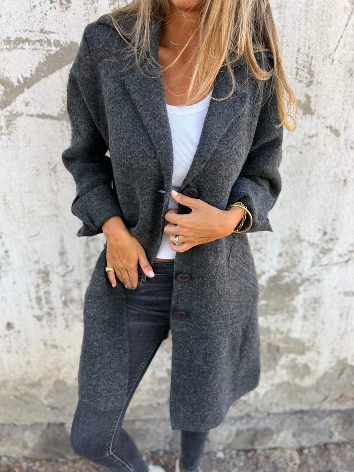 Léonie – Relaxed long autumn coat