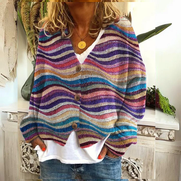 Floral Knit Cardigan | Button-Up
