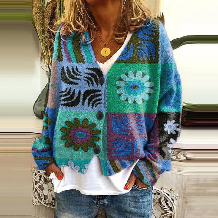 Floral Knit Cardigan | Button-Up